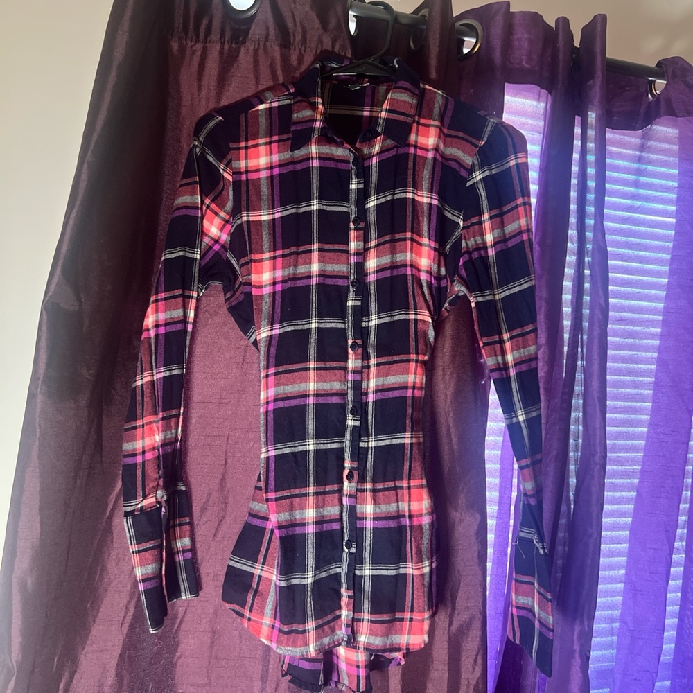 Express Multicolor Plaid Shirt